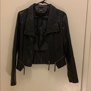Lulus black faux leather jacket